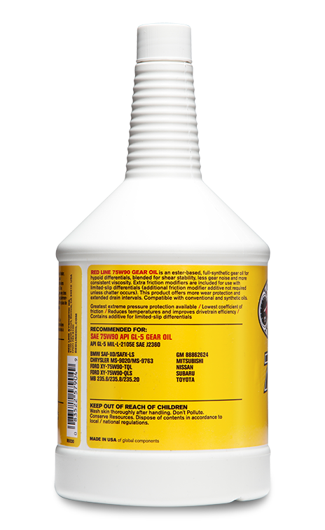 Red Line 75W90 GL-5 Gear Oil - quart