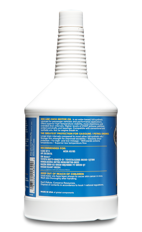 Red Line 0W20 Motor Oil - Quart