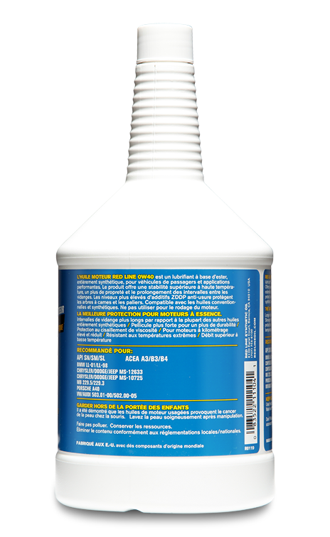Red Line 0W40 Motor Oil - Quart