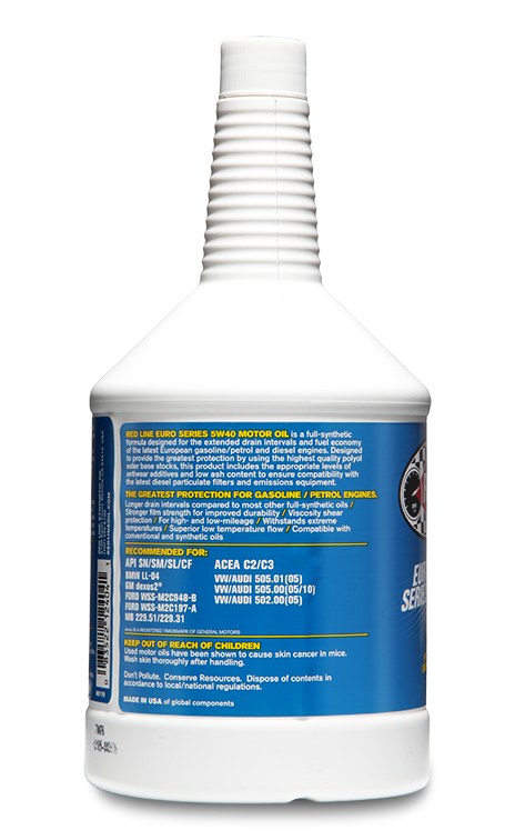 Red Line Euro-Series 5W40 Motor Oil - quart